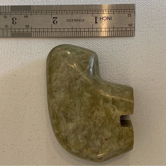 Native American Carved Buffalo Bison Fetish Figure Carving Green Stone Animal 3" - Picture 15 of 16